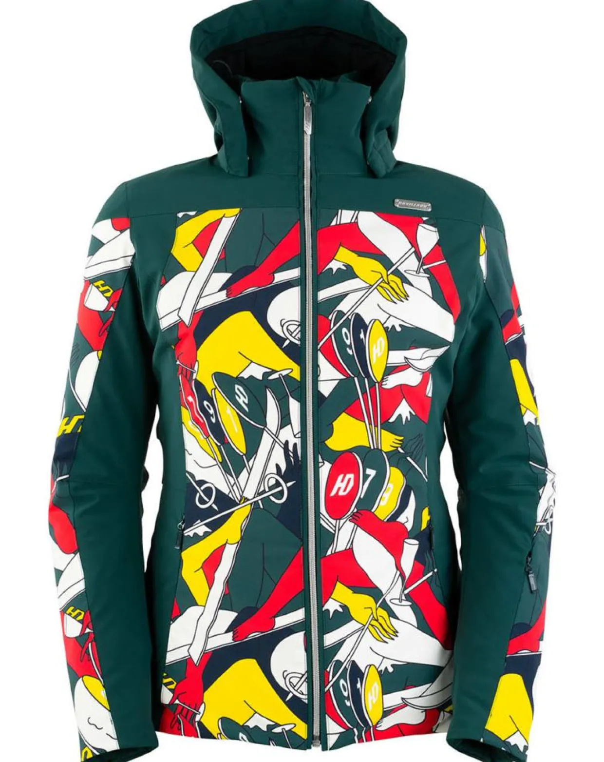 Veste de ski Ecandies imprimée vert/multicolore-Duvillard New