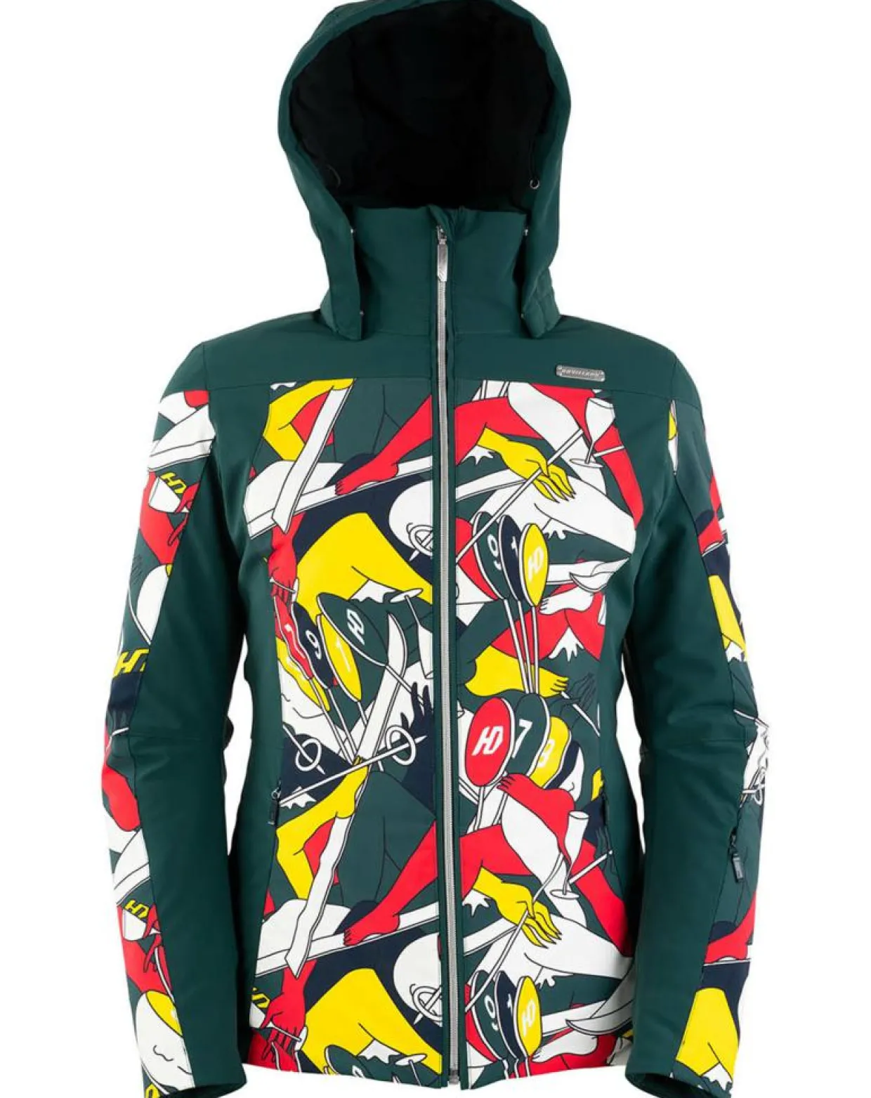 Veste de ski Ecandies imprimée vert/multicolore-Duvillard New