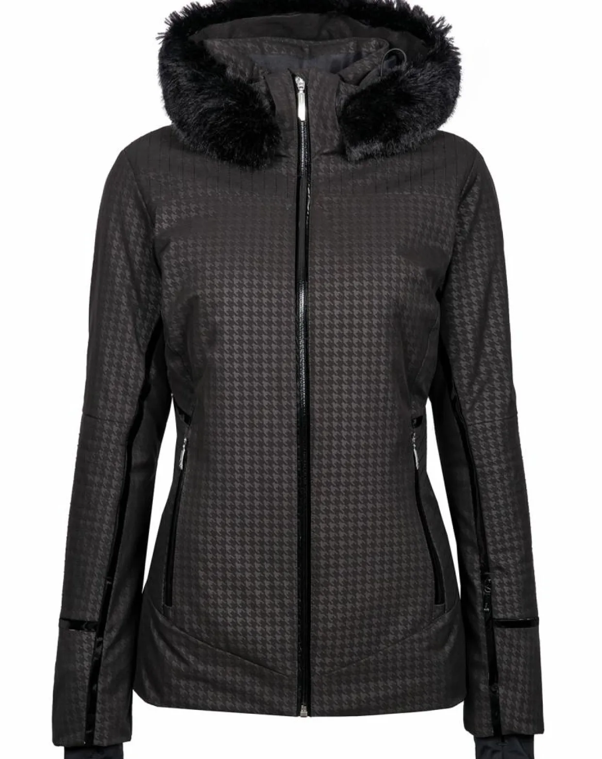 Veste de ski Elise fausse fourrure noire-Duvillard Best
