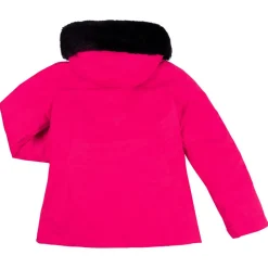 Enfant Degré 7 Fille^Veste de ski Geod JR fausse fourrure rose