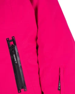 Enfant Degré 7 Fille^Veste de ski Geod JR fausse fourrure rose