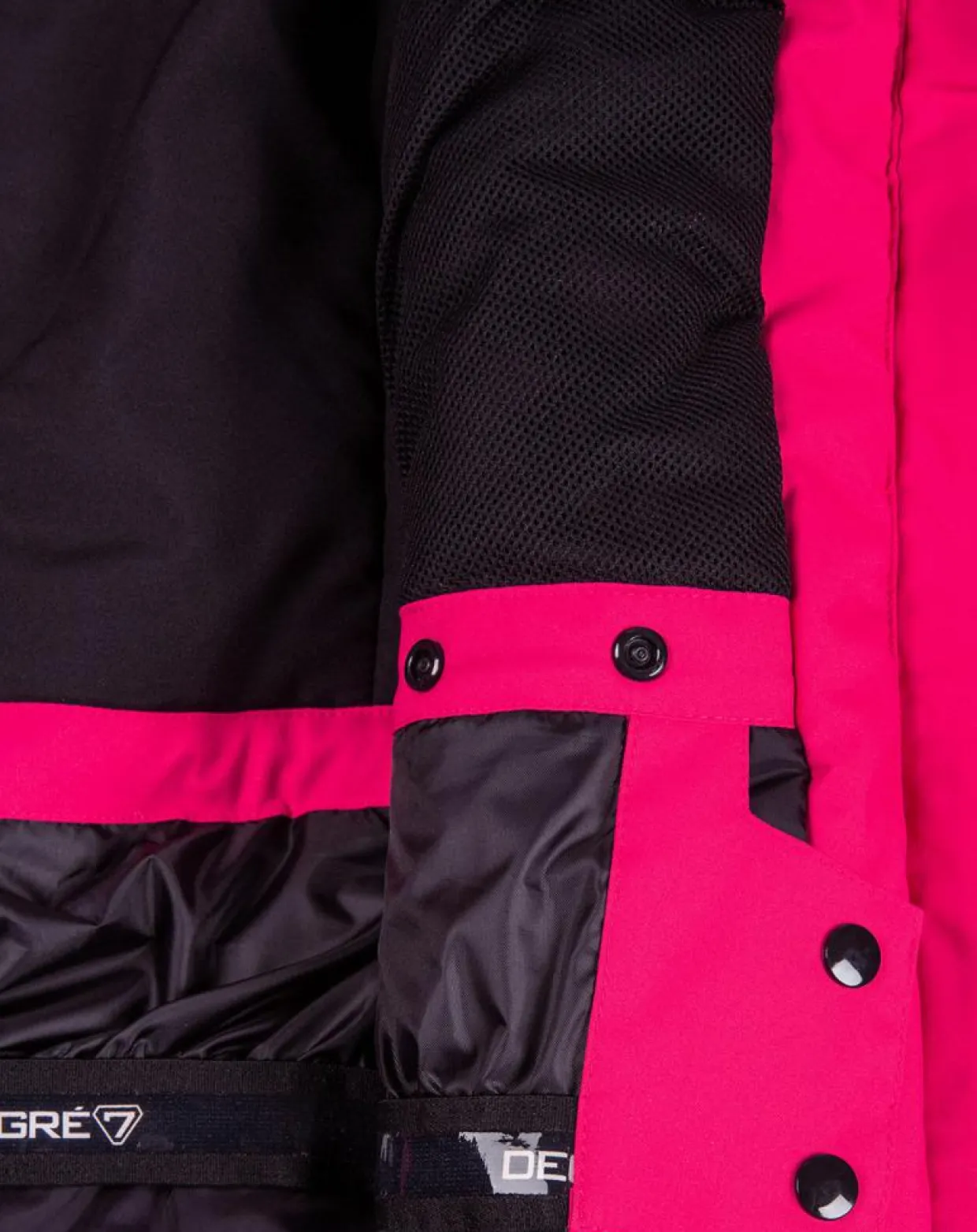 Enfant Degré 7 Fille^Veste de ski Geod JR fausse fourrure rose