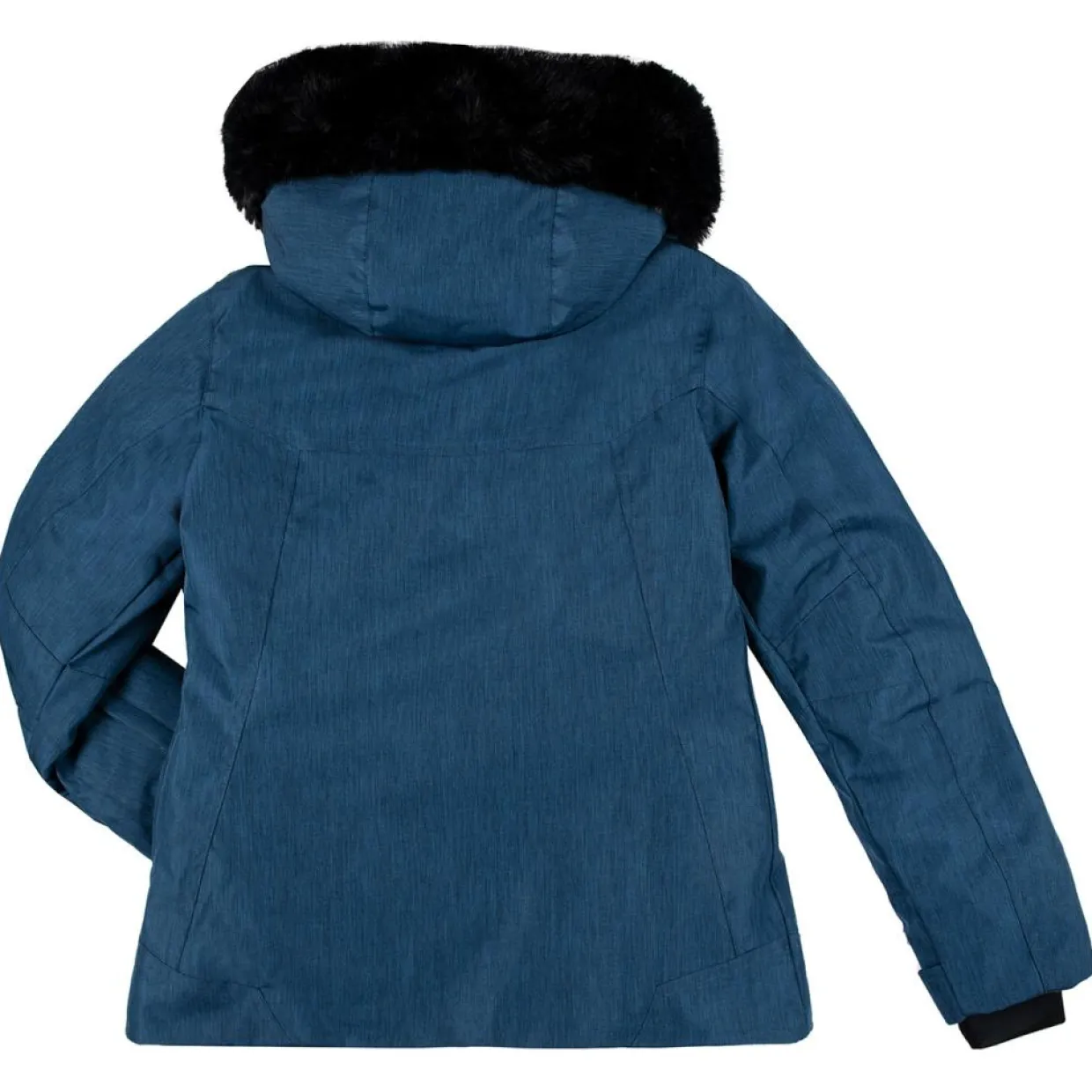 Enfant Degré 7 Fille^Veste de ski Geod JR fausse fourrure bleu foncé
