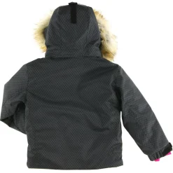 Enfant Degré 7 Garçon^Veste de Ski Heidi col fausse fourrure noire