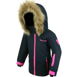 Veste de ski Pingouin col fausse fourrure bleu foncé-Degré 7 Hot