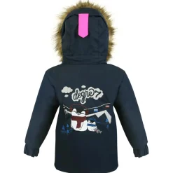 Veste de ski Pingouin col fausse fourrure bleu foncé-Degré 7 Hot