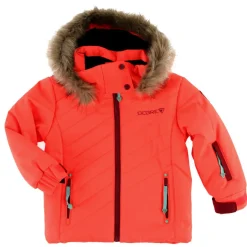 Veste de Ski Pingouin col fausse fourrure rouge orange-Degré 7 Hot
