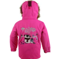Veste de ski Pingouin col fausse fourrure rose-Degré 7 Online
