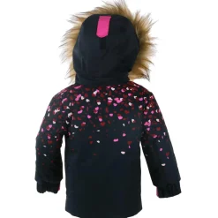 Veste de ski Rose col fausse fourrure marine-Degré 7 Hot