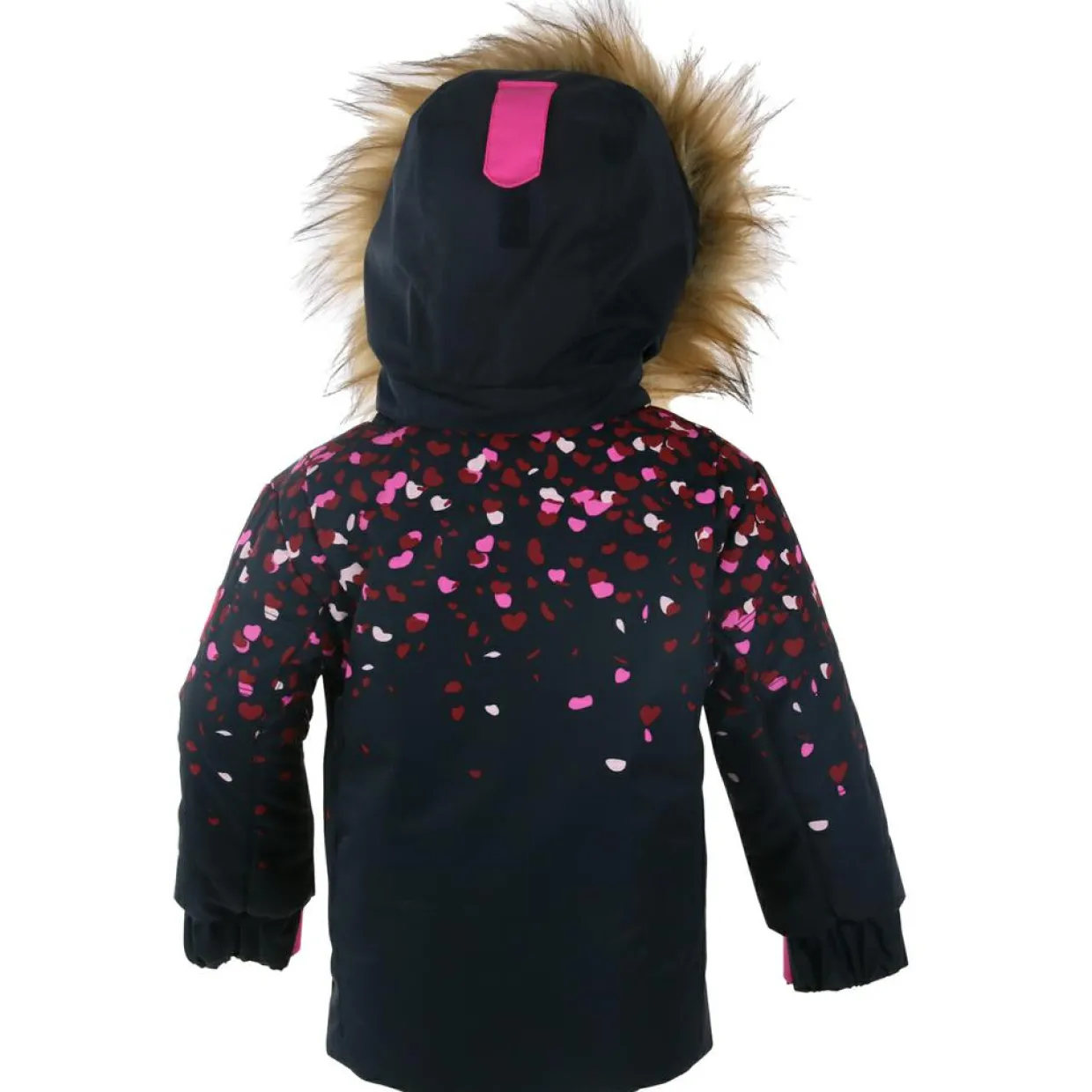 Veste de ski Rose col fausse fourrure marine-Degré 7 Hot