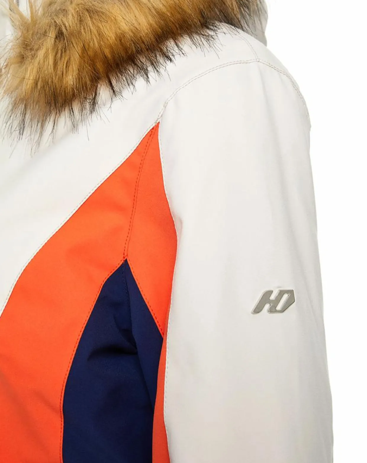 Femme Duvillard Manteaux^Veste de ski Sella fausse fourrure écru/orange