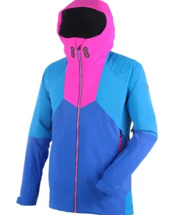 Veste de ski Spencer bleu électrique/turquoise/fuschia-Degré 7 New