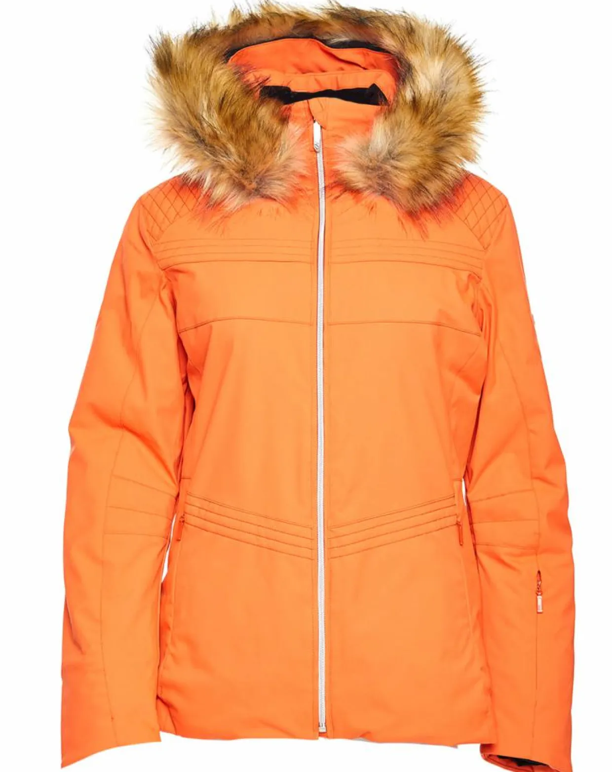 Veste de ski Triolet fausse fourrure orange-Duvillard Clearance