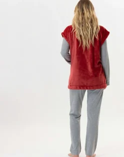 Femme Le Chat Vestes, Blousons^Veste d'intérieur en peluche flanelle Essentiel tomette