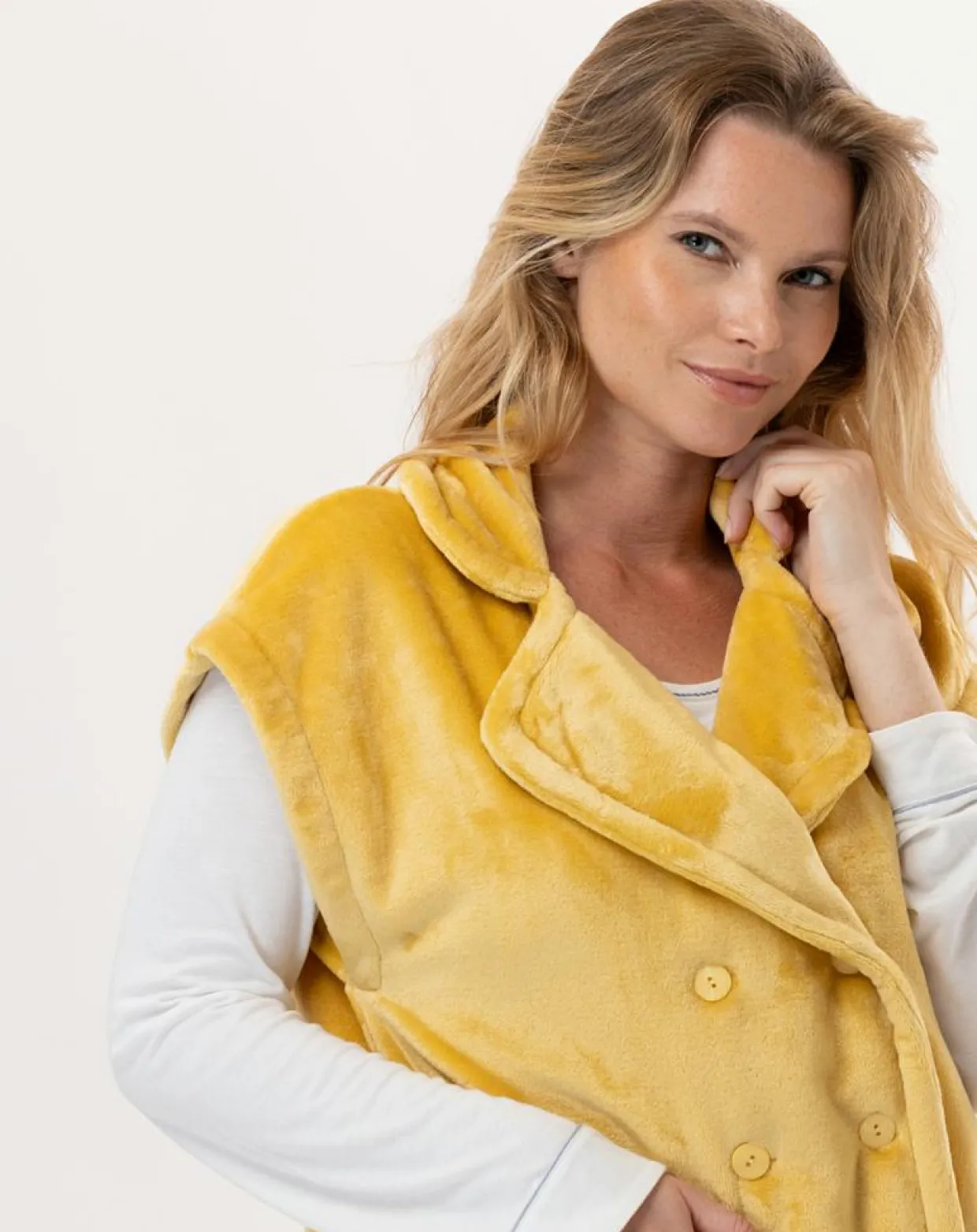Femme Le Chat Vestes, Blousons^Veste d'intérieur en peluche flanelle Essentiel pollen