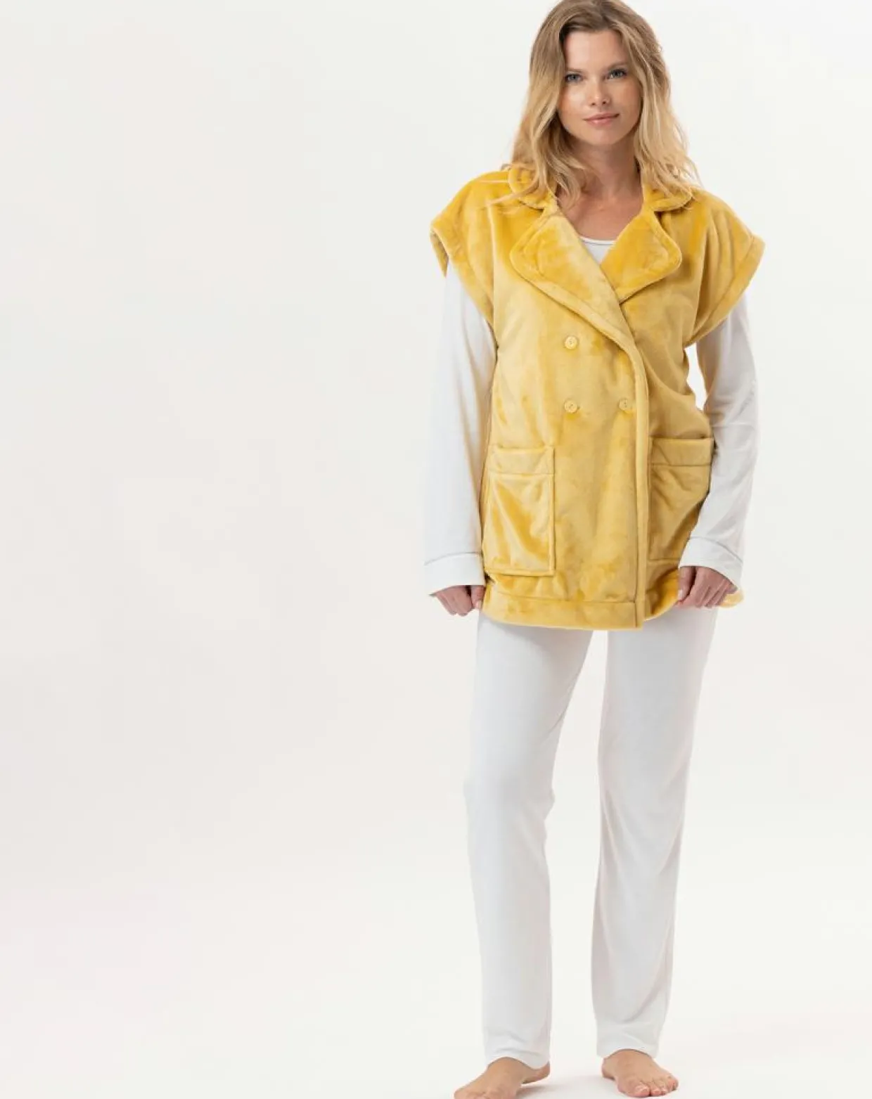 Femme Le Chat Vestes, Blousons^Veste d'intérieur en peluche flanelle Essentiel pollen