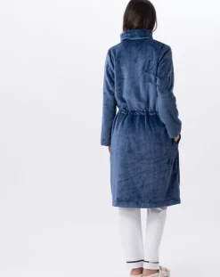 Femme Le Chat Vestes, Blousons^Veste d'intérieur en peluche flanelle Essentiel prusse