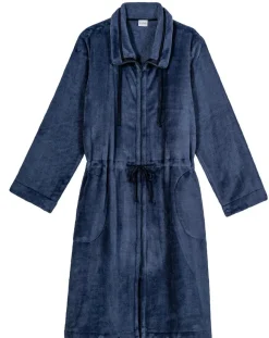 Femme Le Chat Vestes, Blousons^Veste d'intérieur en peluche flanelle Essentiel prusse