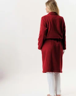 Femme Le Chat Vestes, Blousons^Veste d'intérieur en peluche flanelle Essentiel tomette