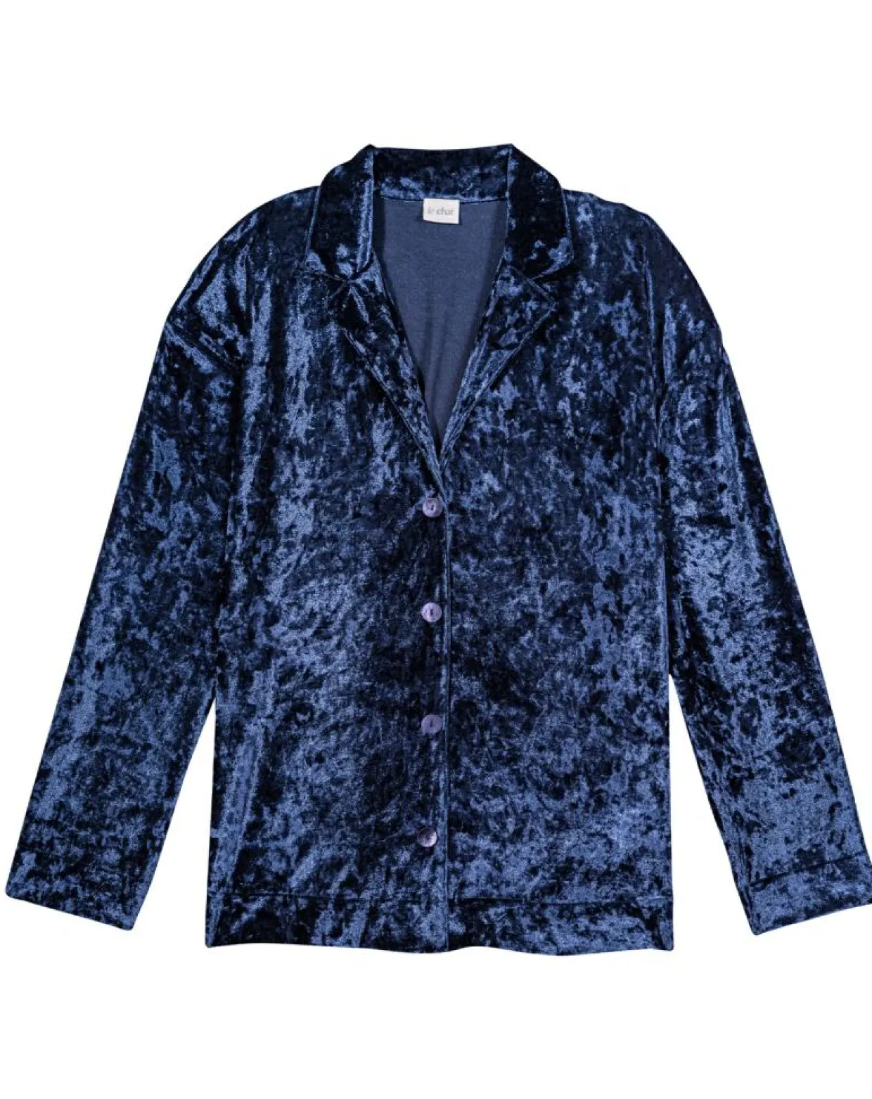 Femme Le Chat Vestes, Blousons^Veste d'intérieur en velours Platine bleue