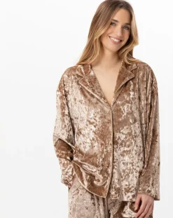 Veste d'intérieur en velours Platine dorée-Le Chat Best