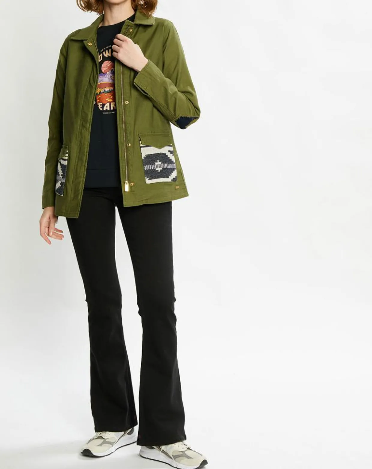 Veste droite Militaire kaki-Scotch & Soda Outlet
