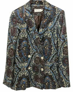 Femme See u Soon Vestes, Blousons^Veste Emma satinée imprimée bordeaux/bleu