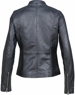 Femme Blue Wellford Vestes, Blousons^Veste en Cuir Aglae noire