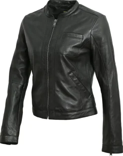 Femme Chyston Vestes, Blousons^Veste en Cuir Aiden noire