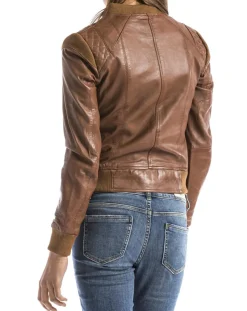 Femme Blue Wellford Vestes, Blousons^Veste en Cuir Alba cognac
