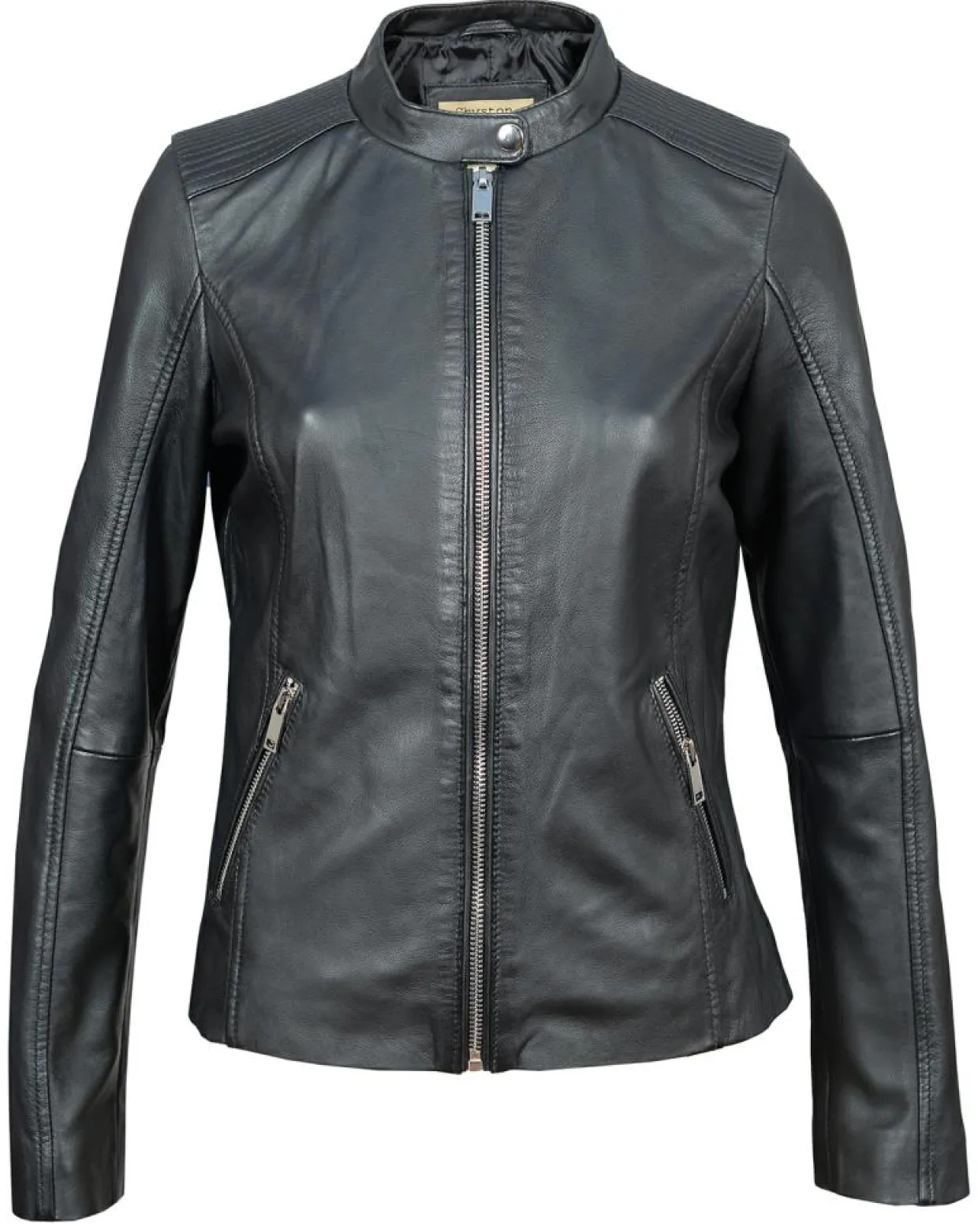 Veste en Cuir Appoline noire-Chyston Clearance