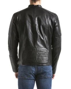 Veste en Cuir Atur noire-Blue Wellford Discount