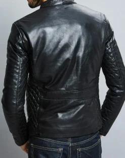 Veste en Cuir Ben noire-Chyston Hot