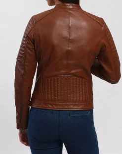 Femme Blue Wellford Vestes, Blousons^Veste en Cuir Betty cognac