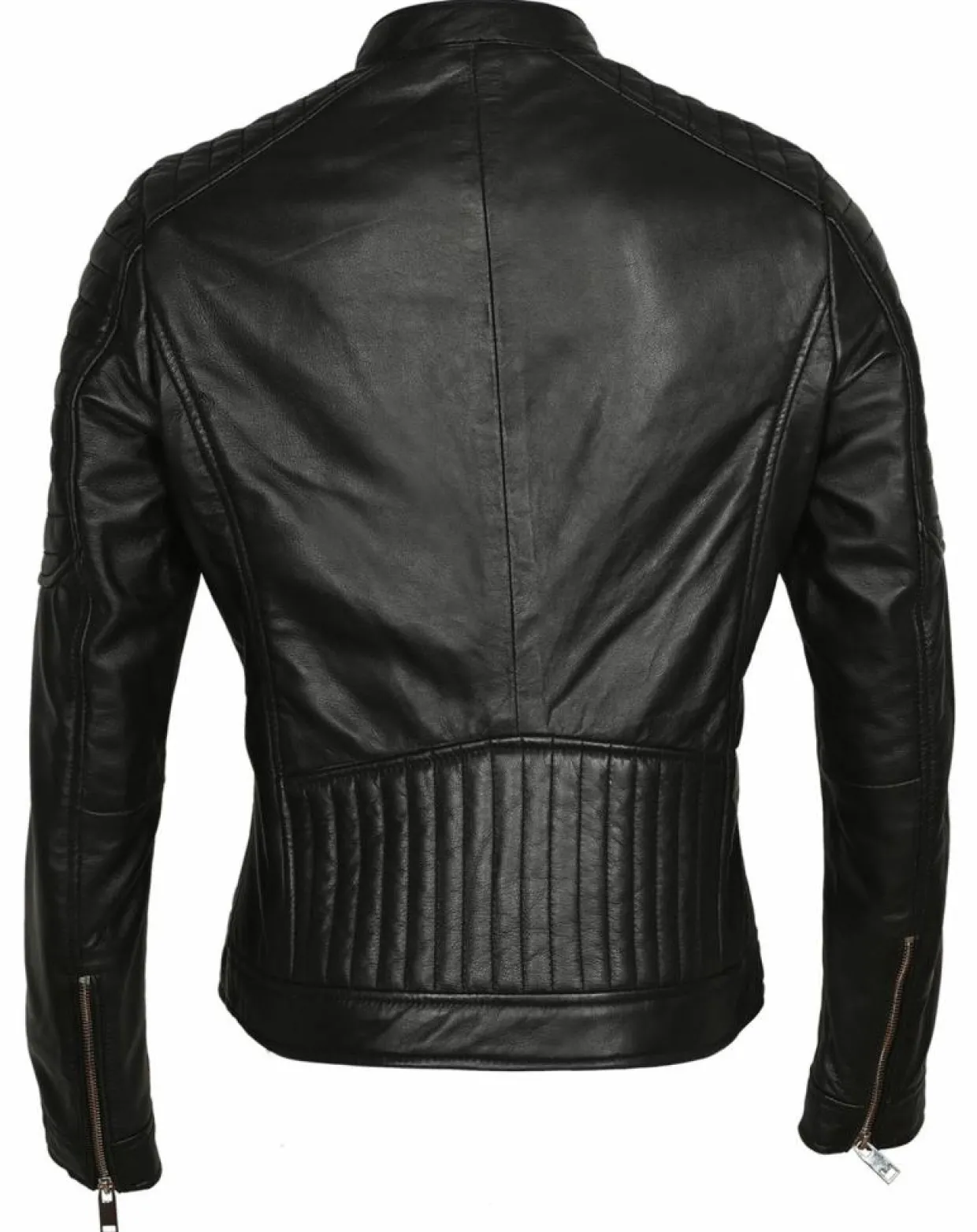 Veste en Cuir Betty noire-Blue Wellford Best