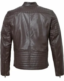 Veste en Cuir Blagnac marron-Blue Wellford Hot