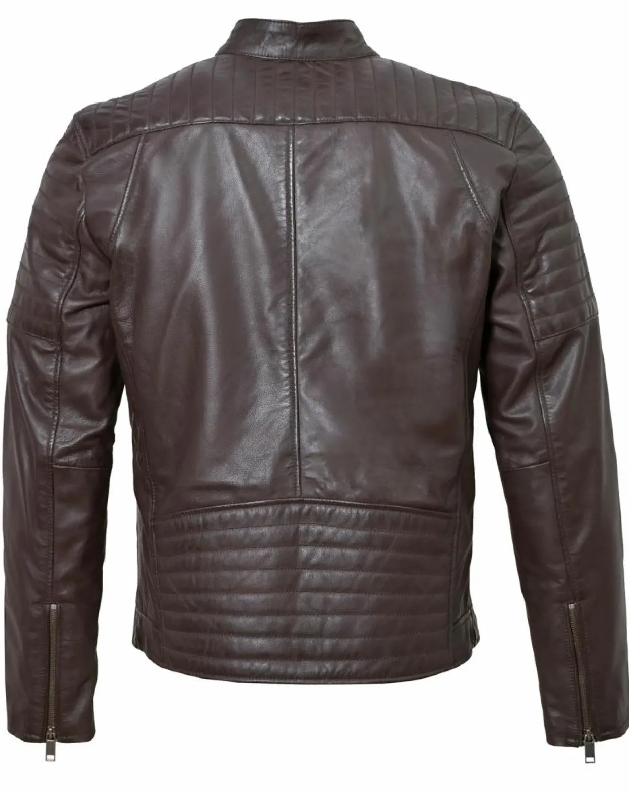 Veste en Cuir Blagnac marron-Blue Wellford Hot