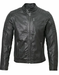 Homme Blue Wellford Vestes, Blousons^Veste en Cuir Blagnac noire