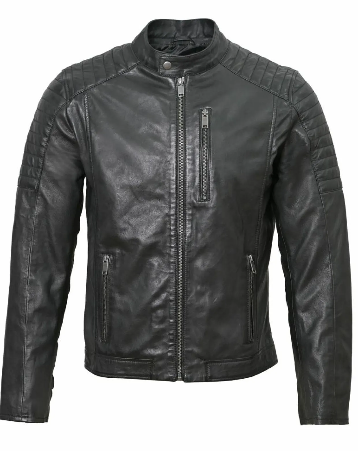 Homme Blue Wellford Vestes, Blousons^Veste en Cuir Blagnac noire