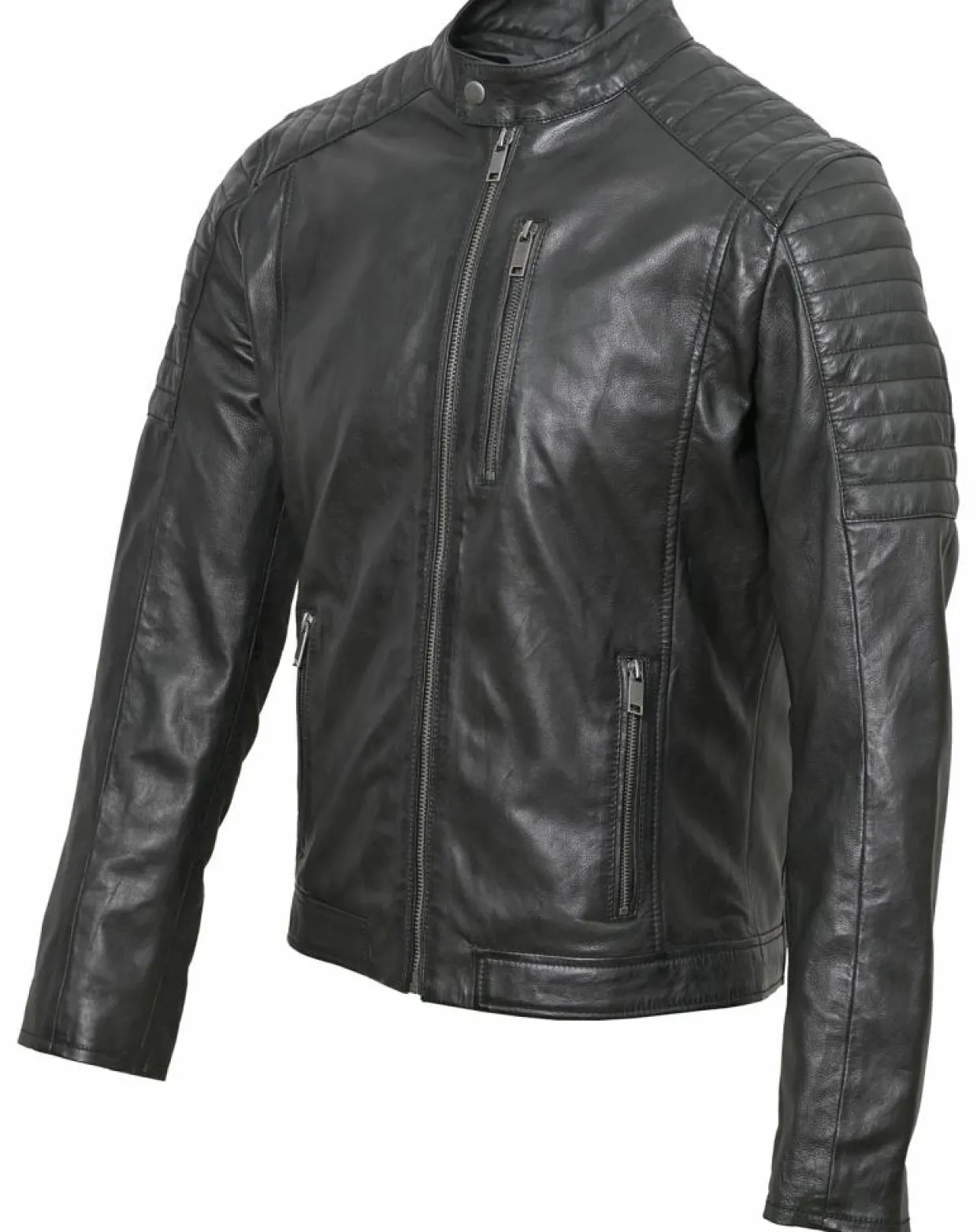 Homme Blue Wellford Vestes, Blousons^Veste en Cuir Blagnac noire