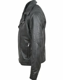 Homme Blue Wellford Vestes, Blousons^Veste en Cuir Brazza noire