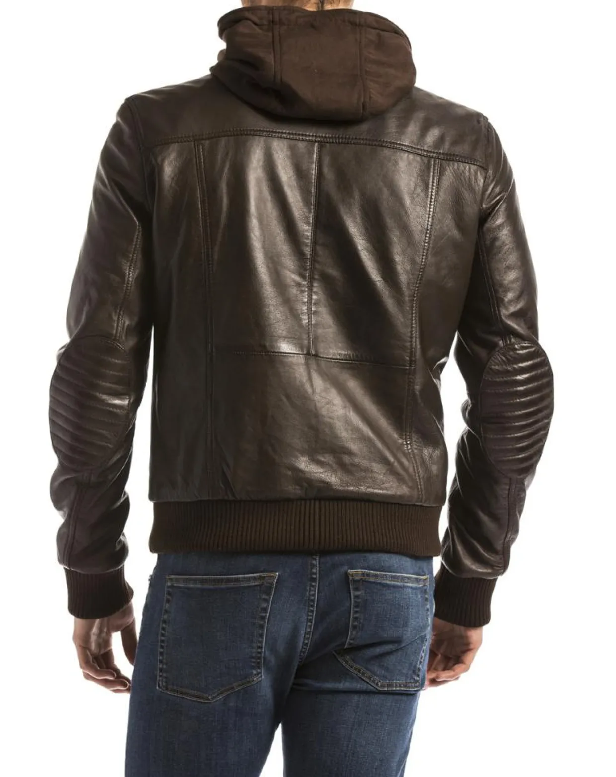 Homme Blue Wellford Vestes, Blousons^Veste en Cuir Brezon marron