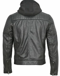 Homme Essentiel Cuir Vestes, Blousons^Veste en Cuir Bull noire