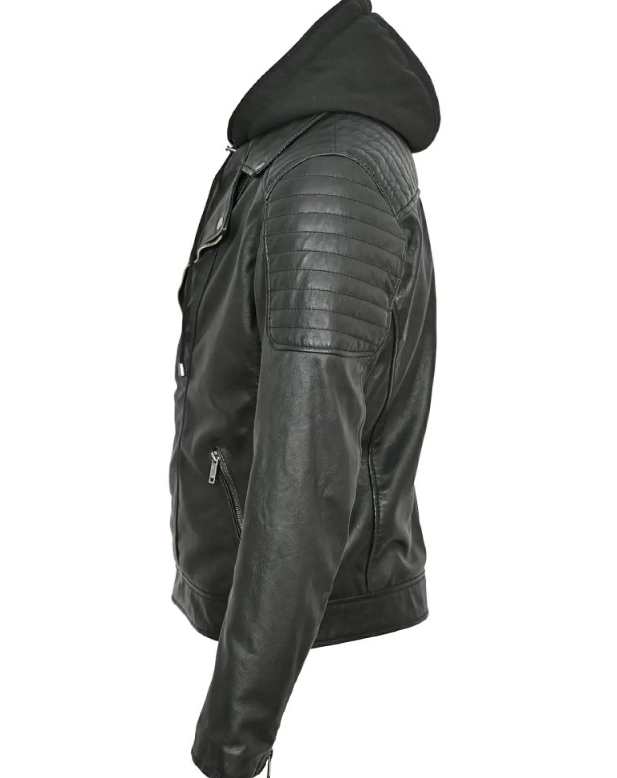 Homme Essentiel Cuir Vestes, Blousons^Veste en Cuir Bull noire