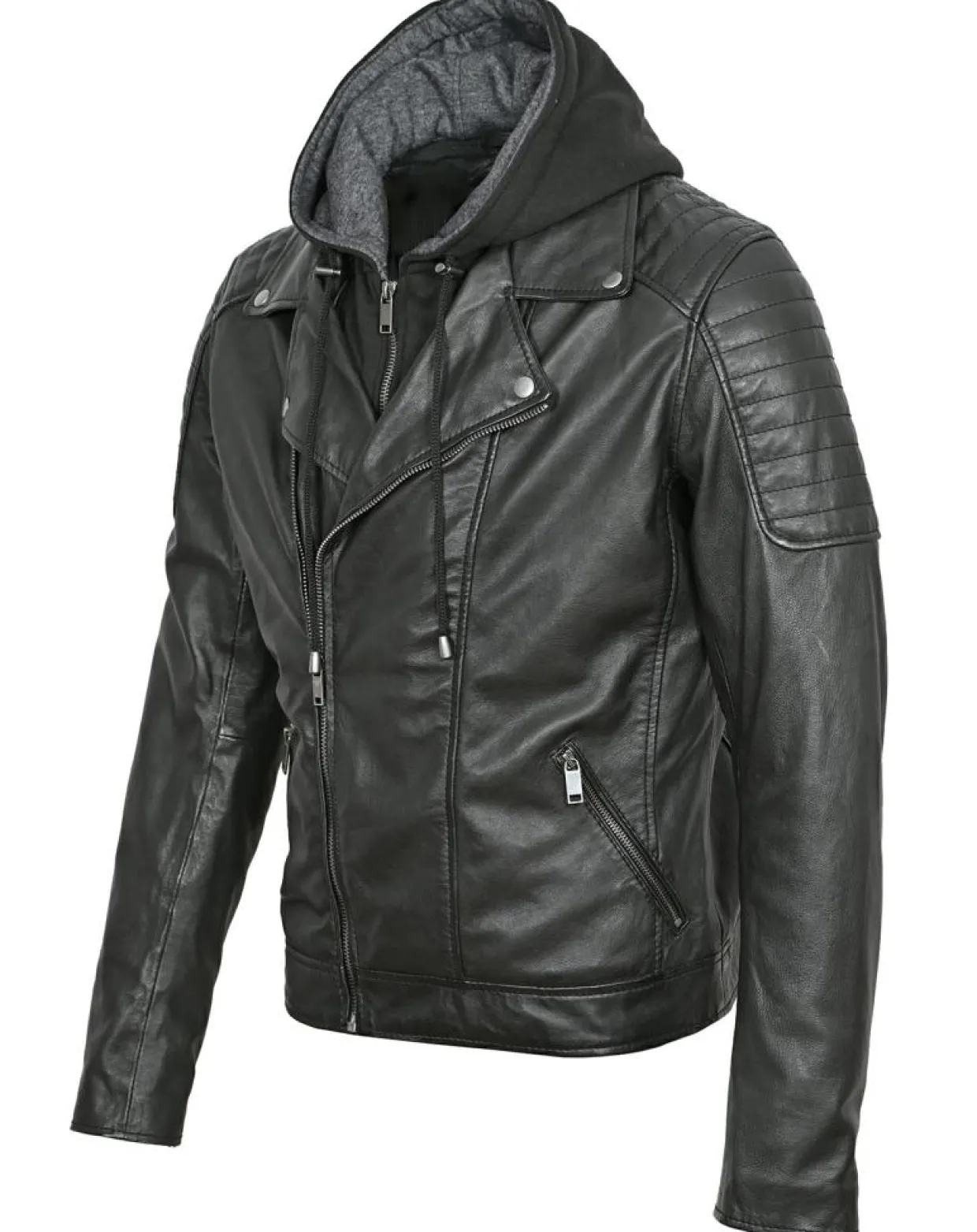 Homme Essentiel Cuir Vestes, Blousons^Veste en Cuir Bull noire