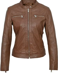Femme Chyston Vestes, Blousons^Veste en Cuir Calissy cognac