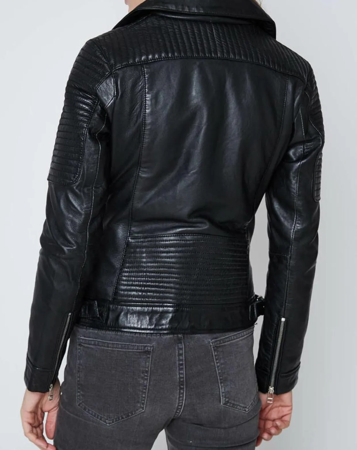 Femme Blue Wellford Vestes, Blousons^Veste en Cuir Carmen noire