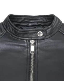 Femme Blue Wellford Vestes, Blousons^Veste en Cuir Caterina noire