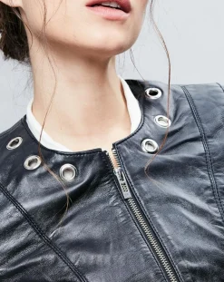 Femme Chyston Vestes, Blousons^Veste en Cuir Cécile noire