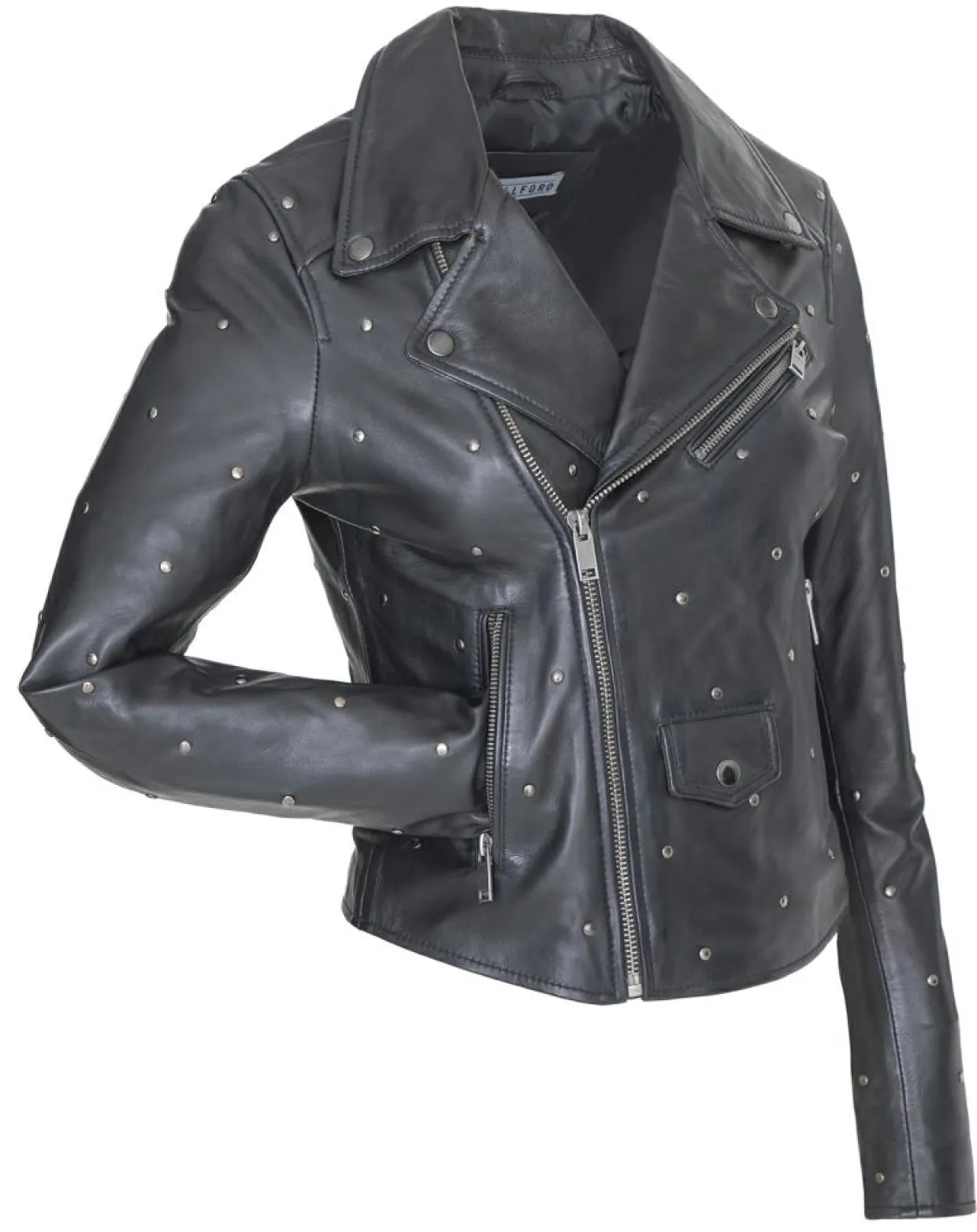 Femme Blue Wellford Vestes, Blousons^Veste en Cuir Chana noire